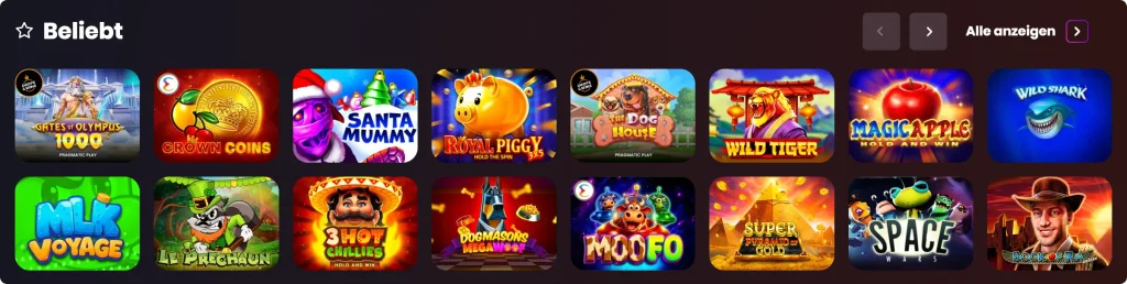 Daddy Casino Spiele